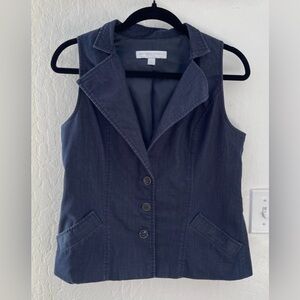 New York Company Dark Blue Soft Denim Vest